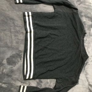 A long sleeve cropped sweater